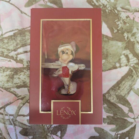 Lenox 2020 Skiing Minnie Mouse Ornament In Box - Picture 1 of 5